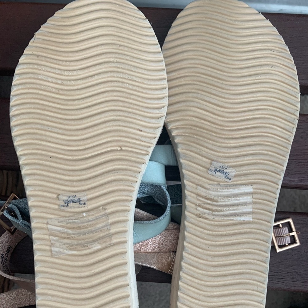 8. American Eagle Strappy Wrap Sandals - Picture 3 of 9